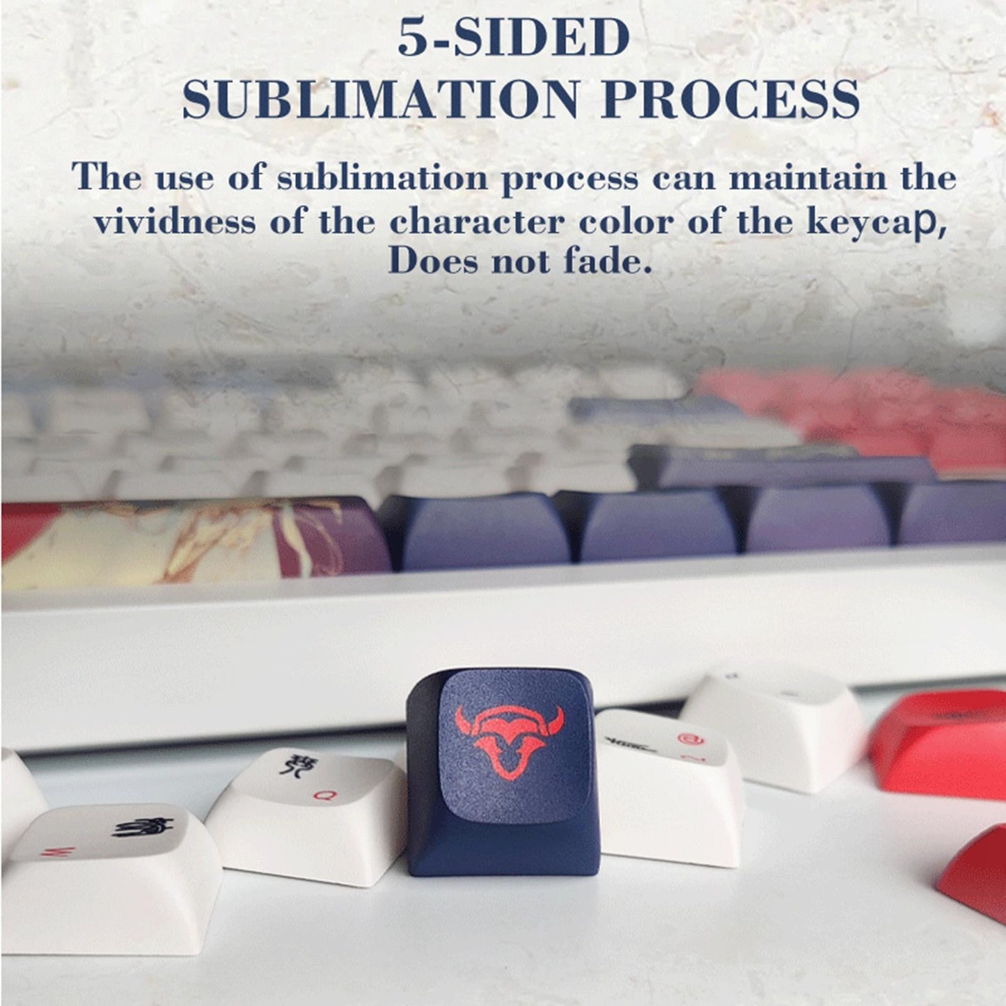 Kda Profile PBT Keycaps Kit for DIY Mechanical Gaming Keyboards Ancient Text