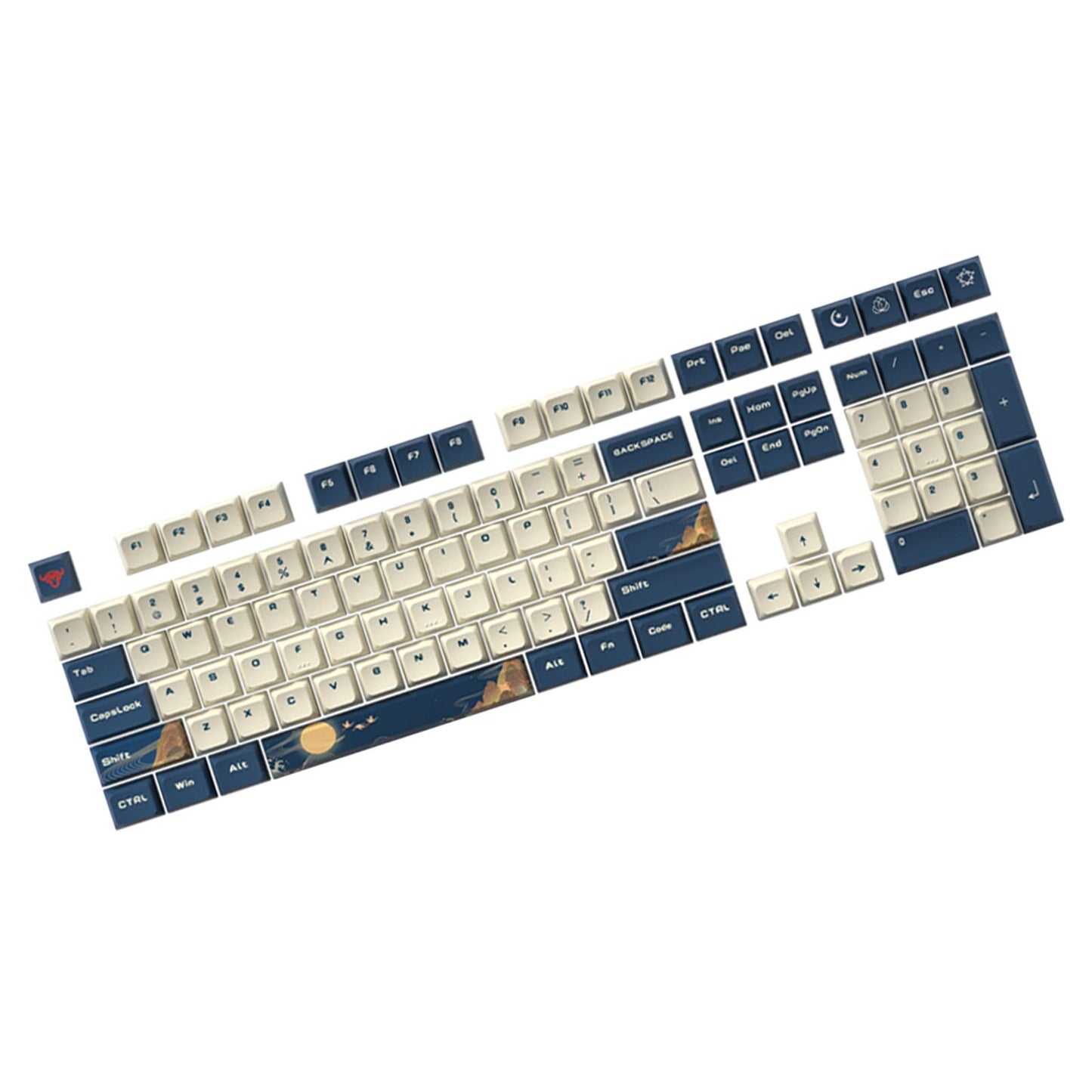 Kda Profile PBT Keycaps Kit for DIY Mechanical Gaming Keyboards Landscape