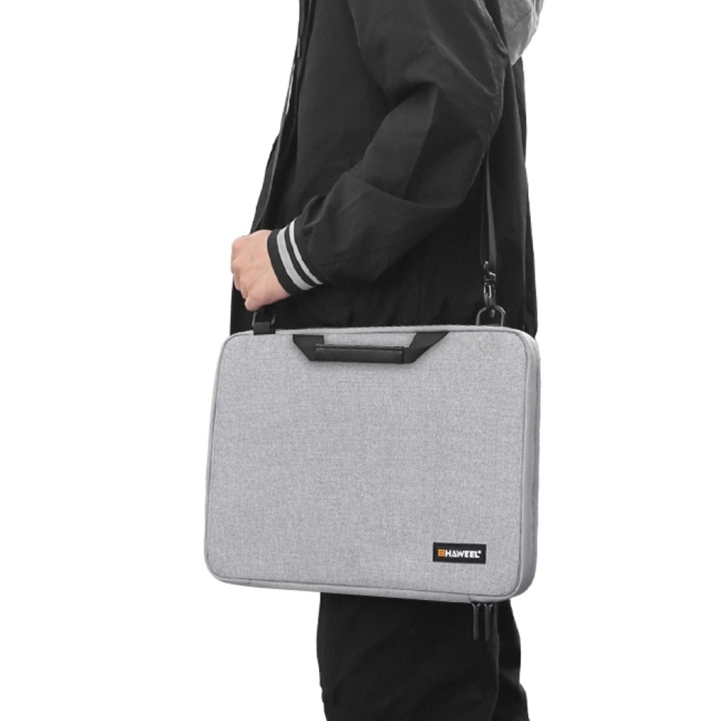 Laptop Sleeve Case Protective Bag Shoulder Messenger Bag Grey 14to15in