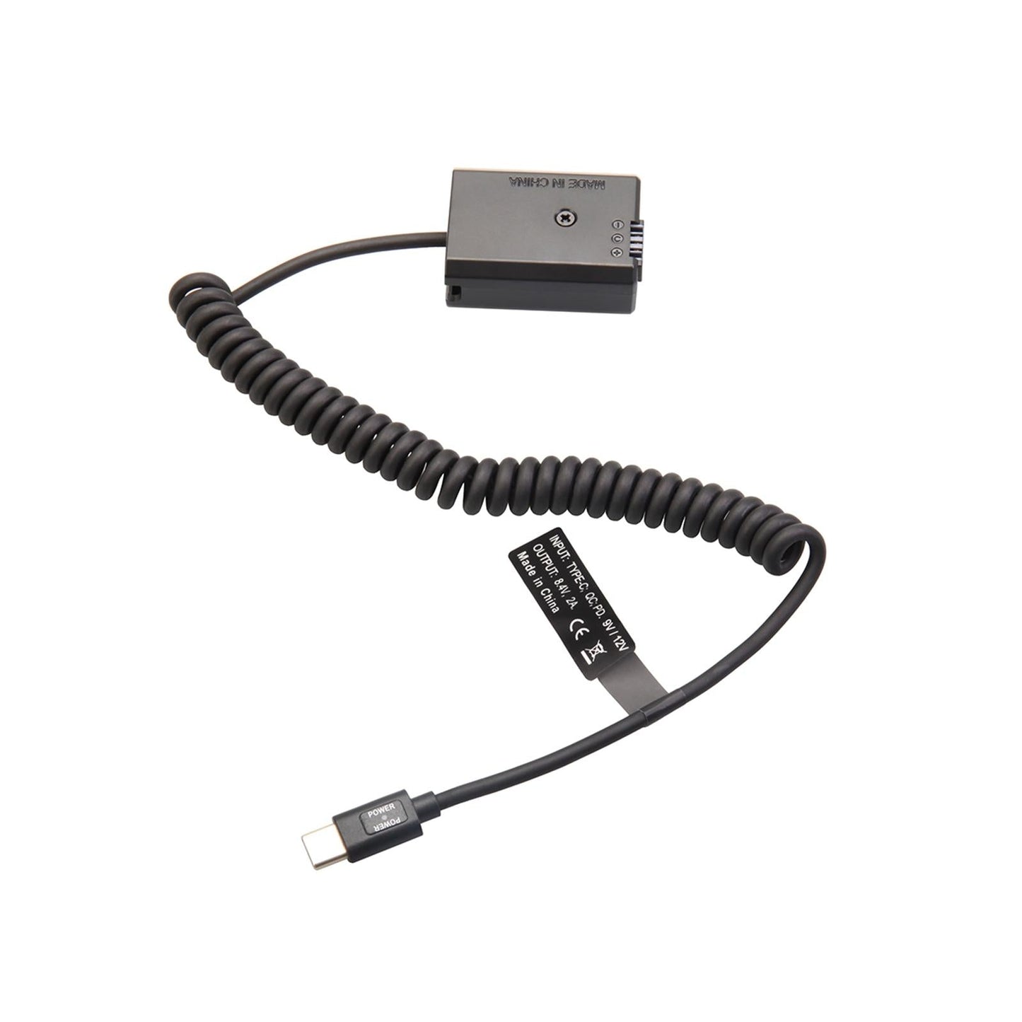 Dummy Battery Decoded Adapter with Type C Spring Cable for Sony A7S2 A6500