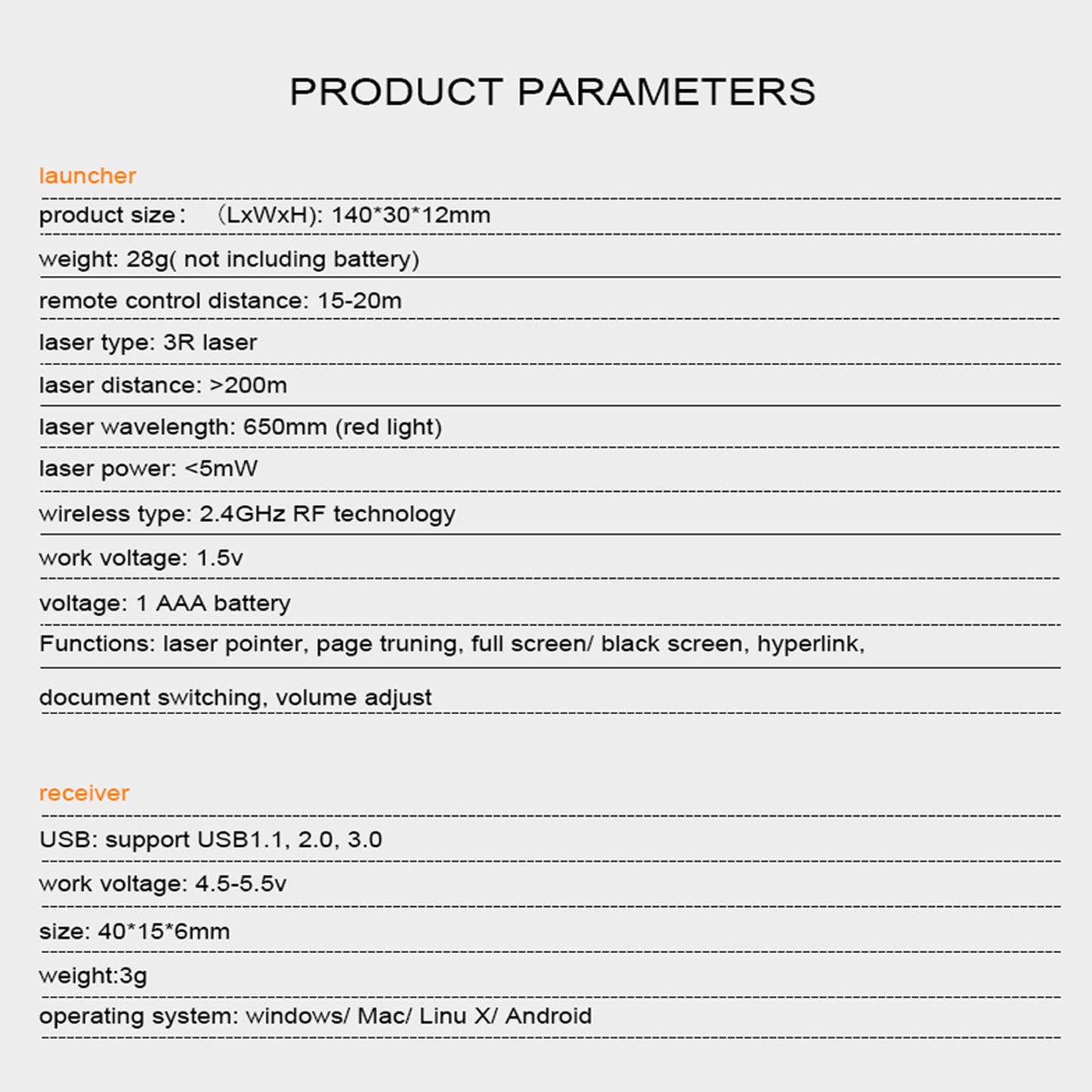 Laser Pointer PPT Flip Pen 2.4G Multimedia Wireless for Presentation