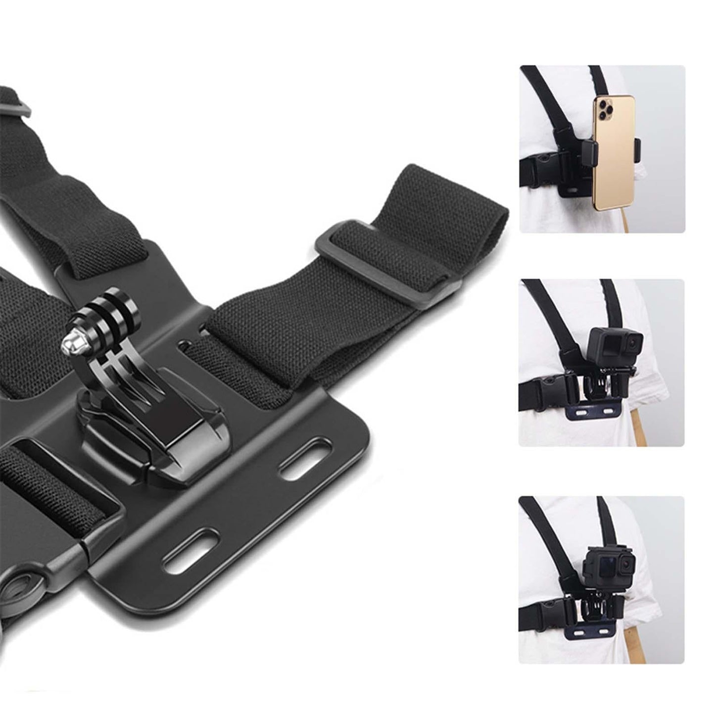 Adjustable Chest Strap Mount Belt for Outdoor Cycling Skiing Action Cameras