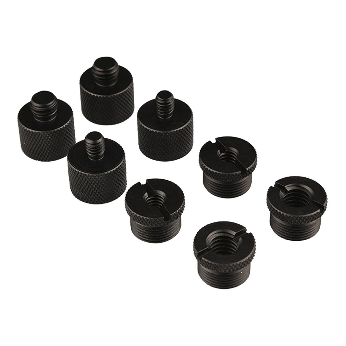 8 Count Microphone Screw Adapter Thread Black Sturdy and Firm Non Slip
