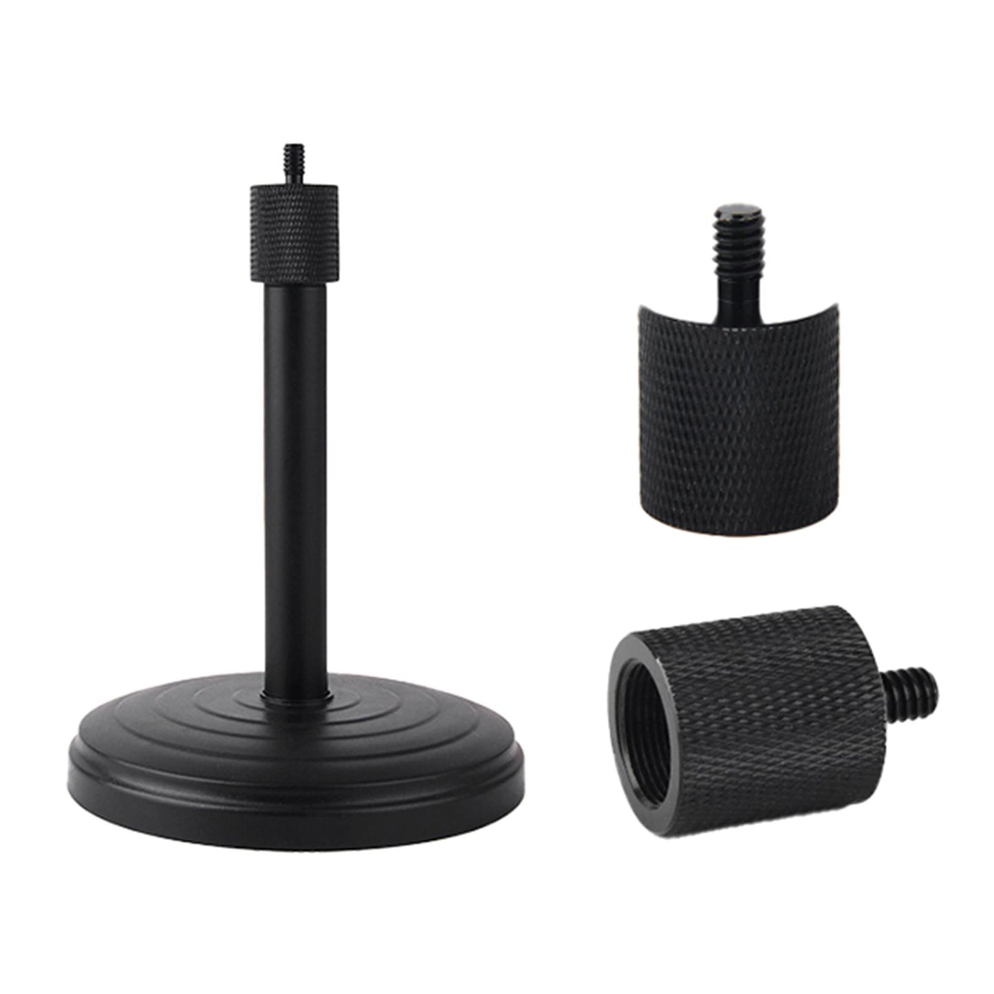 8 Count Microphone Screw Adapter Thread Black Sturdy and Firm Non Slip