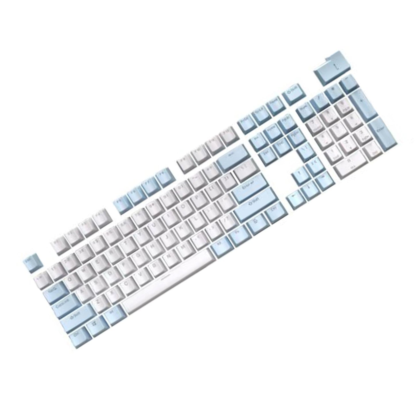 104x Mechanical Keyboard Keycaps Backlight Blue White Light Transmitting