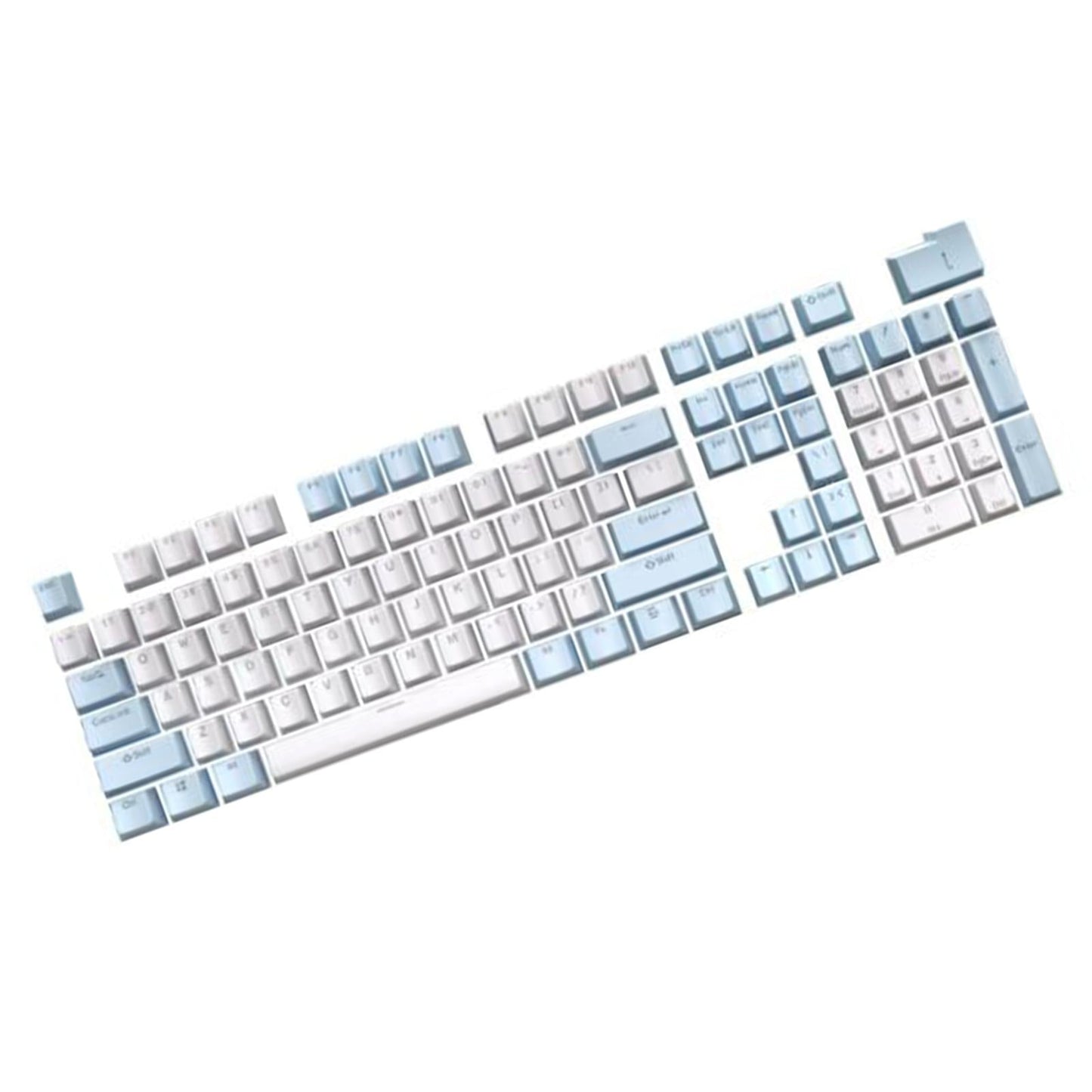 104x Mechanical Keyboard Keycaps Backlight Blue White Light Transmitting