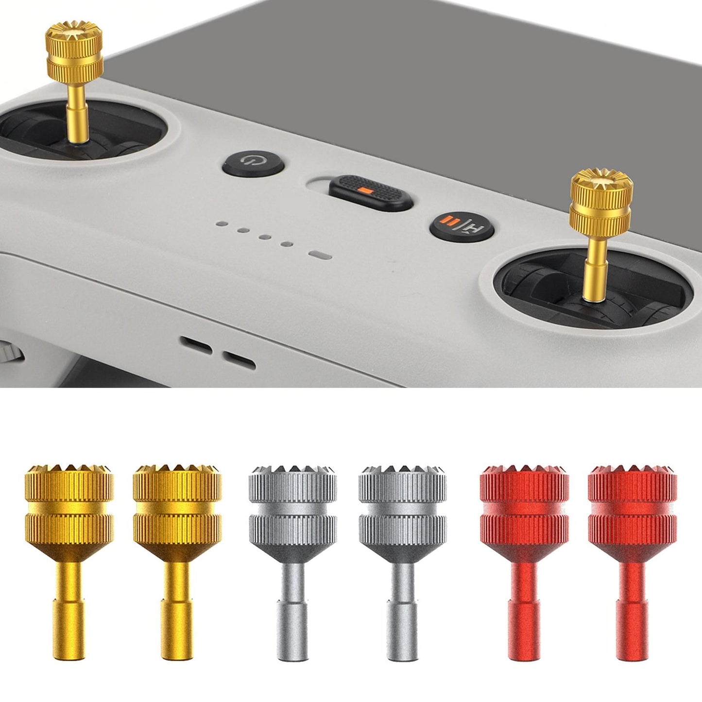 2Pcs Thumb Rocker Stick Joystick RC Controller Accs for DJI Mini 3 Pro Golden