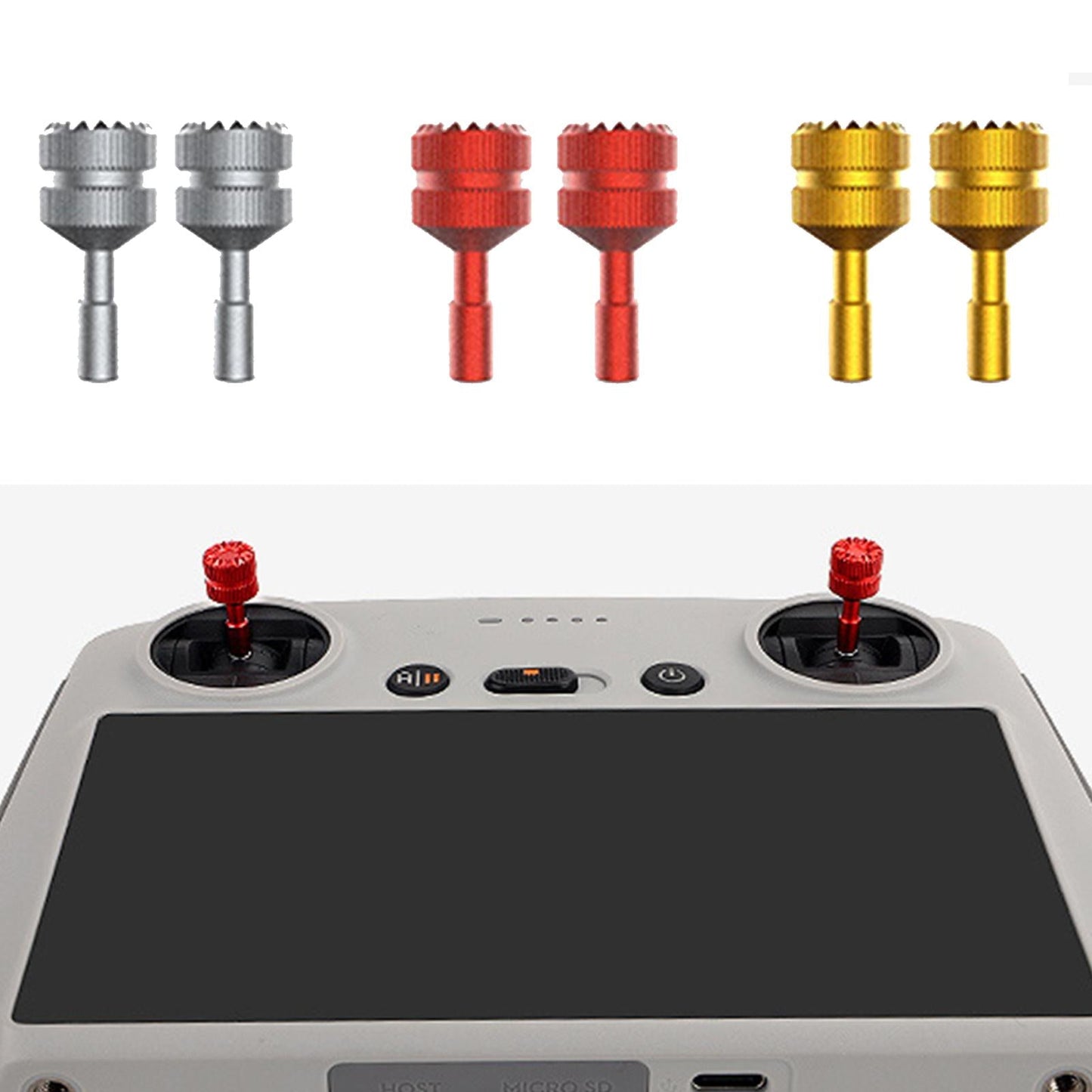 2Pcs Thumb Rocker Stick Joystick RC Controller Accs for DJI Mini 3 Pro Titanium Color