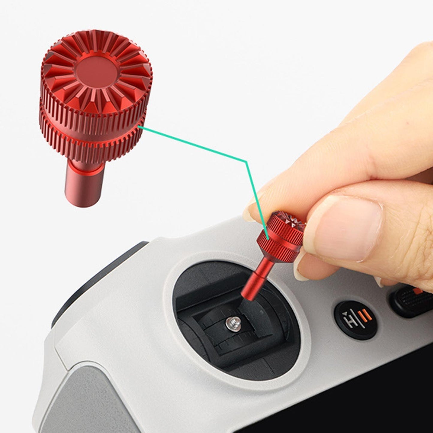 2Pcs Thumb Rocker Stick Joystick RC Controller Accs for DJI Mini 3 Pro Red