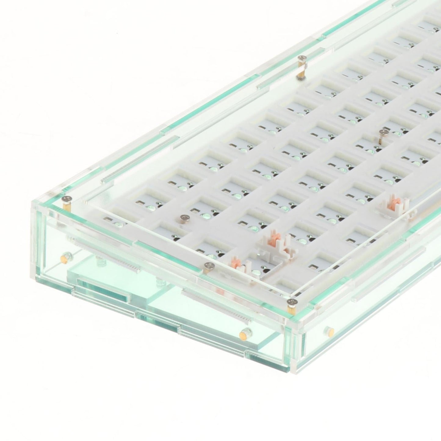 64 Keys Wired Mechanical Keyboard DIY Kit Hot Swap Switch RGB Clear Green