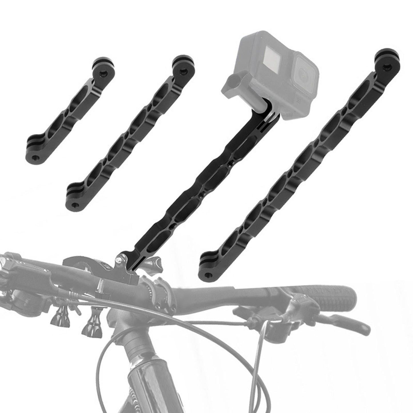 Aluminum Extension Arm Mount for 10/9/8/7 for Insta 360 One x and More 100mm Red