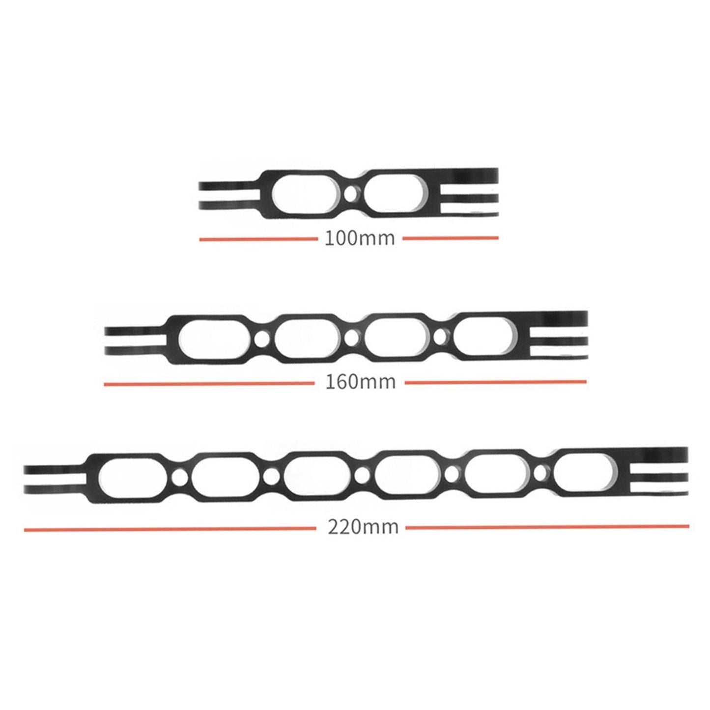 Aluminum Extension Arm Mount for 10/9/8/7 for Insta 360 One x and More 100mm Red