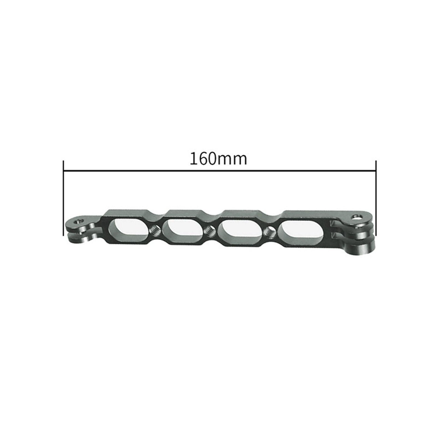 Aluminum Extension Arm Mount for 10/9/8/7 for Insta 360 One x and More 160mm Black