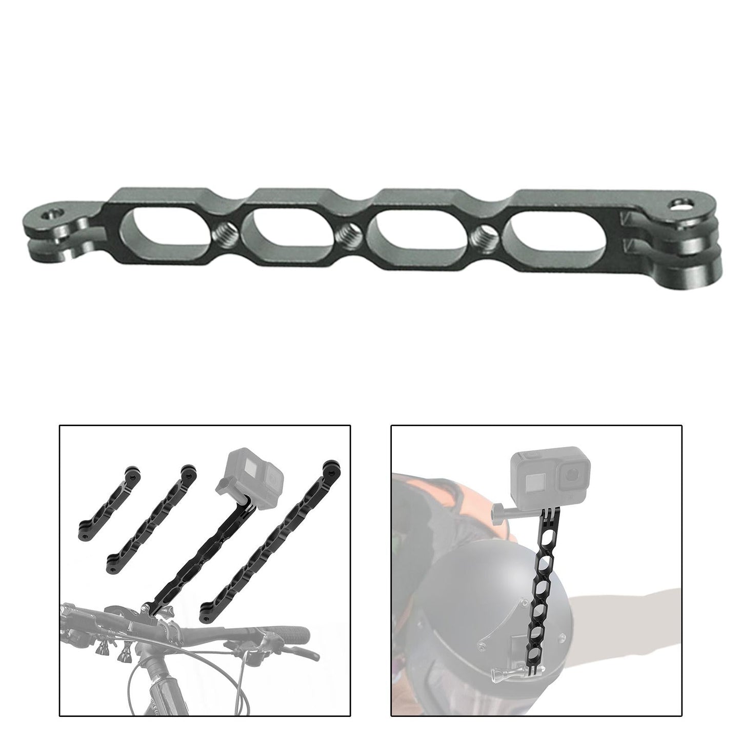 Aluminum Extension Arm Mount for 10/9/8/7 for Insta 360 One x and More 160mm Black