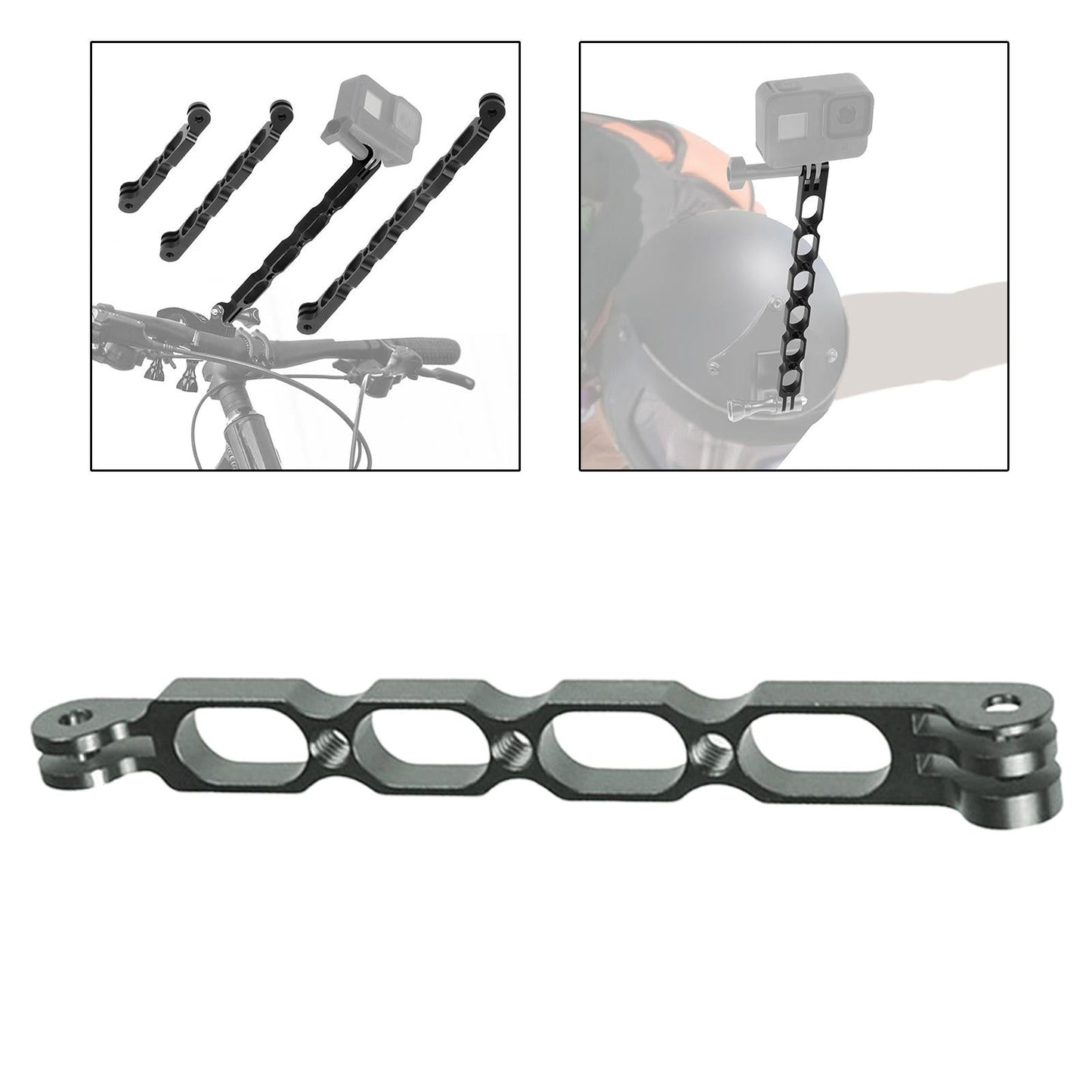 Aluminum Extension Arm Mount for 10/9/8/7 for Insta 360 One x and More 160mm Black