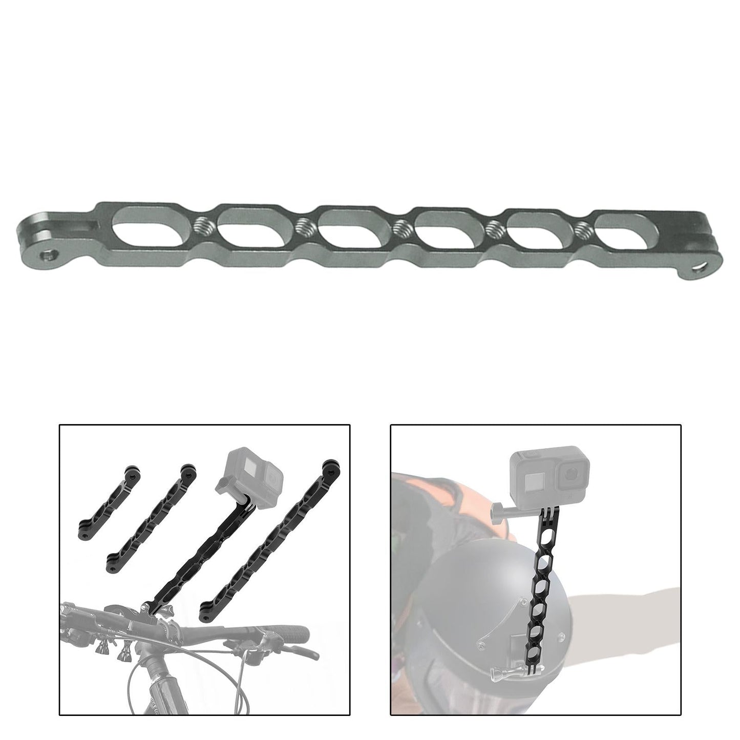 Aluminum Extension Arm Mount for 10/9/8/7 for Insta 360 One x and More 220mm Black