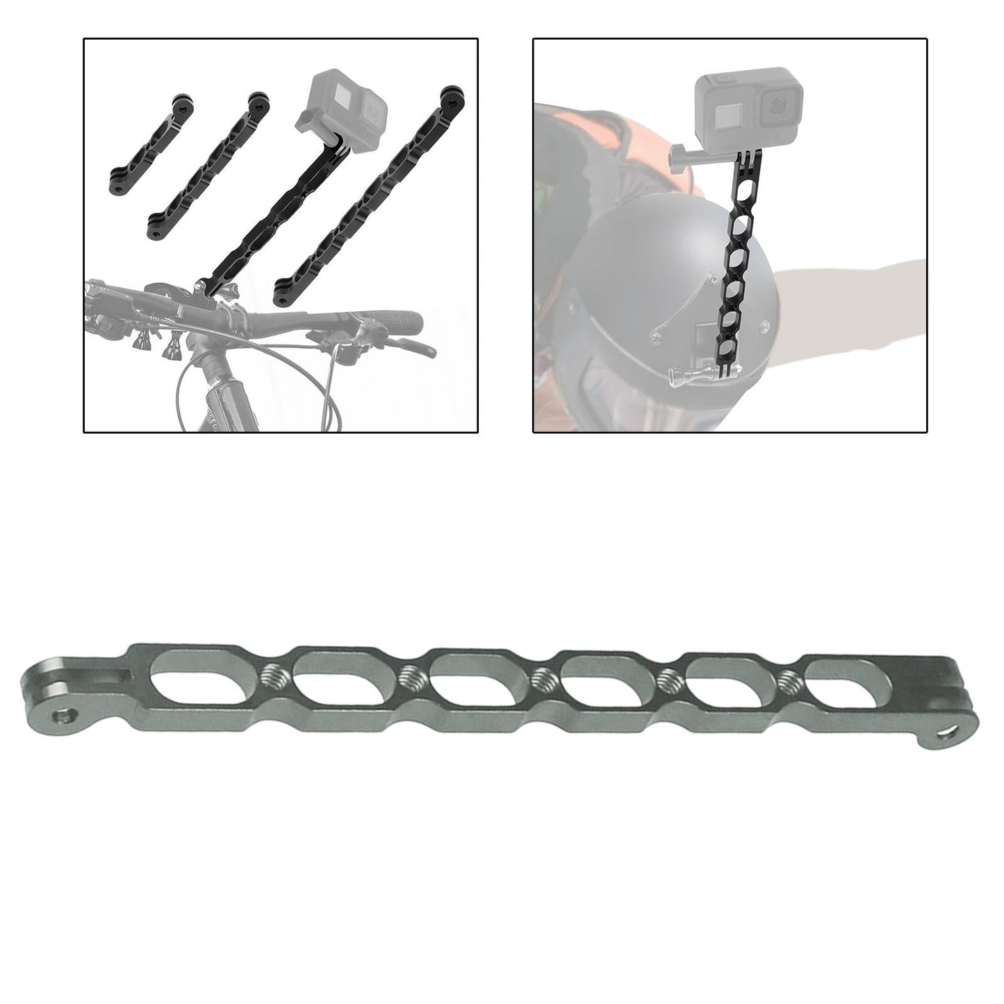 Aluminum Extension Arm Mount for 10/9/8/7 for Insta 360 One x and More 220mm Black