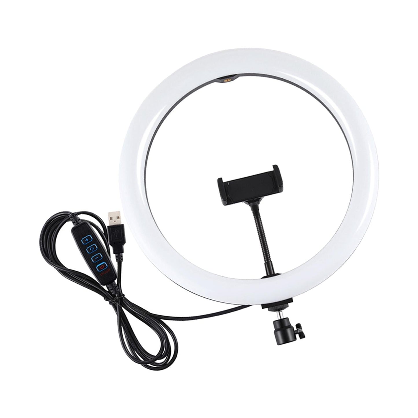 LED Ring Light 1%-100% Dimming Range Dimmable for Video Recording Selfie 30cm
