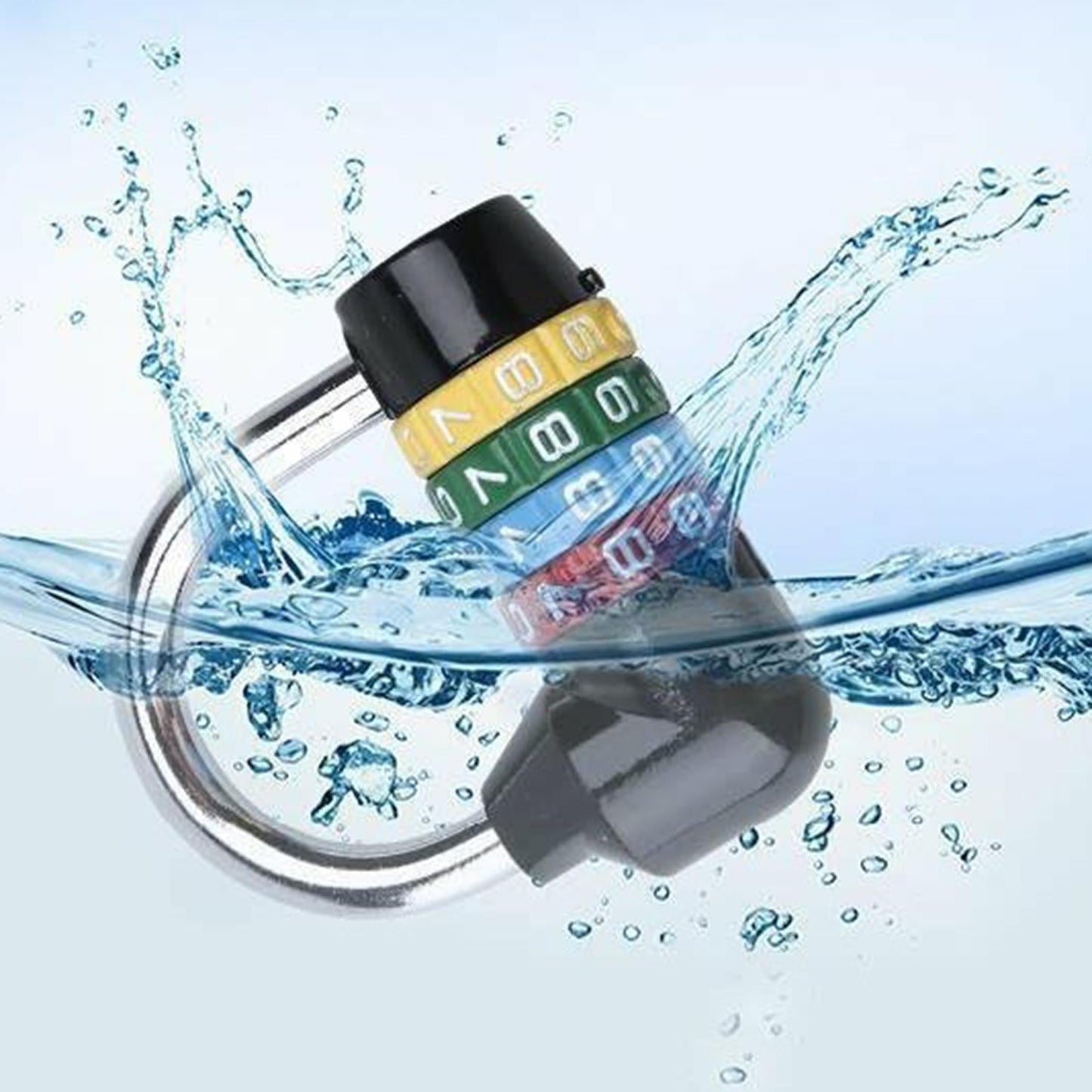 Waterproof 4 Digit Combination Safe Padlock Number Lock Gym Locker Silver