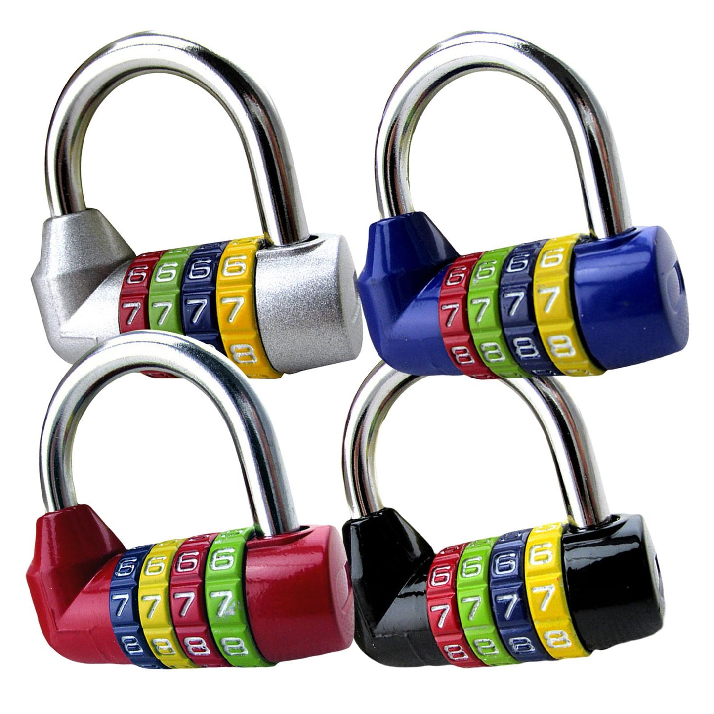 Waterproof 4 Digit Combination Safe Padlock Number Lock Gym Locker Silver