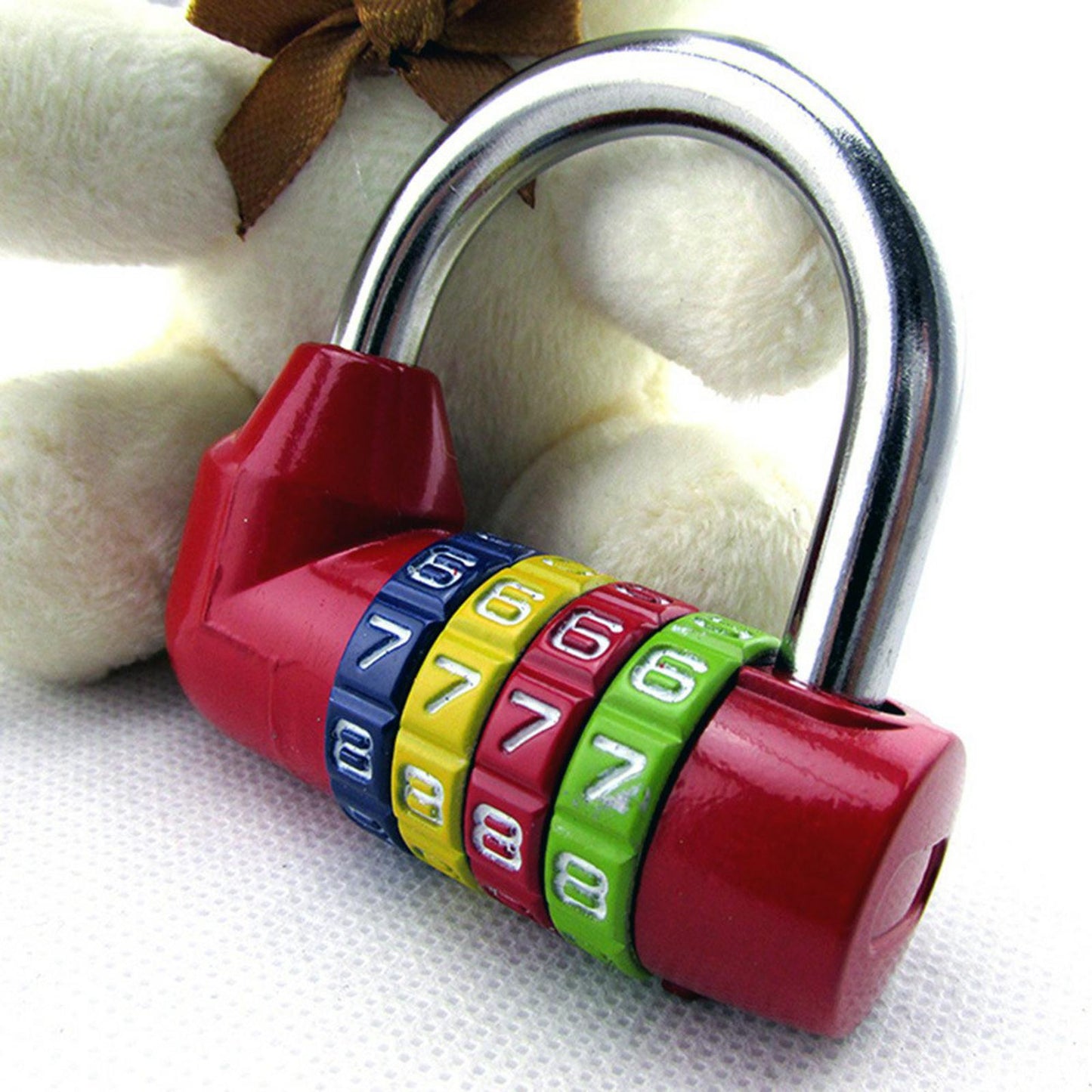 Waterproof 4 Digit Combination Safe Padlock Number Lock Gym Locker Red