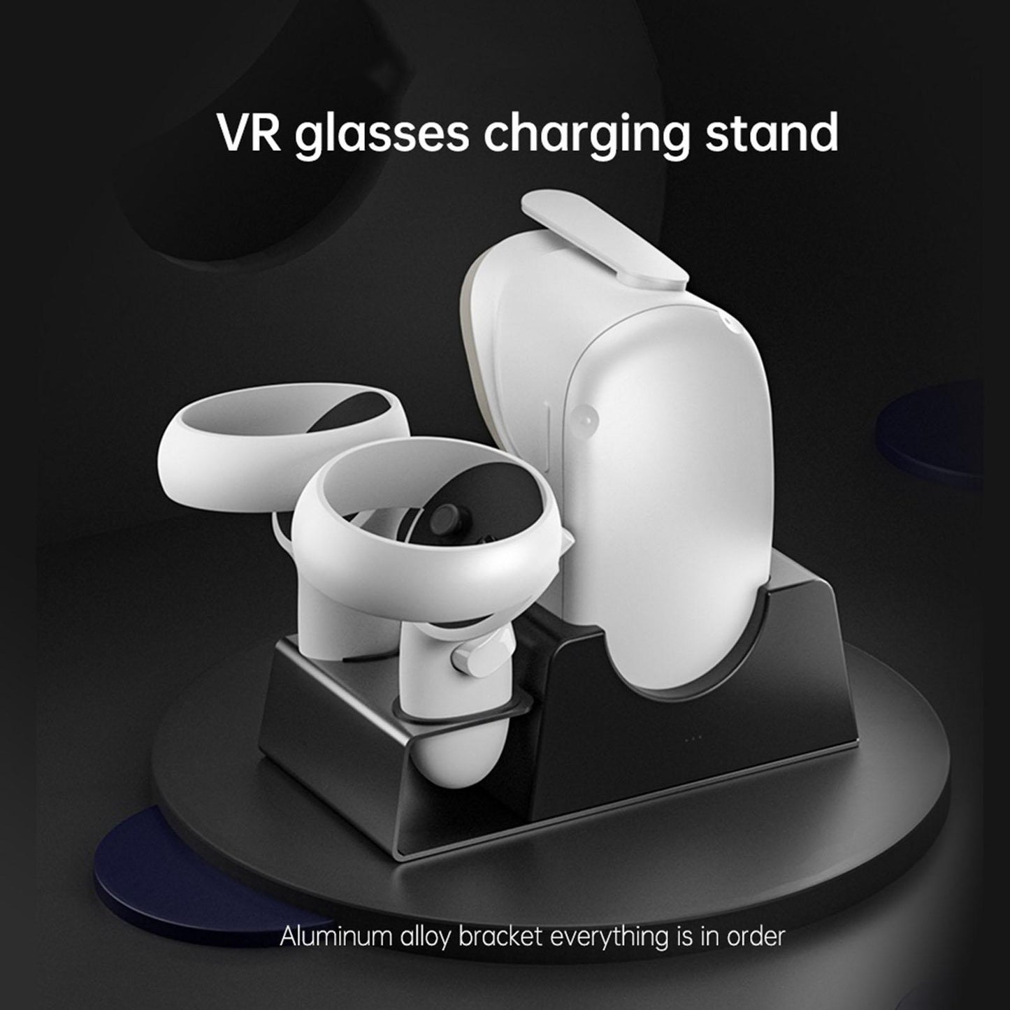 Charging Dock for Quest 2 Desktop Mount Holder for Quest 2 Black