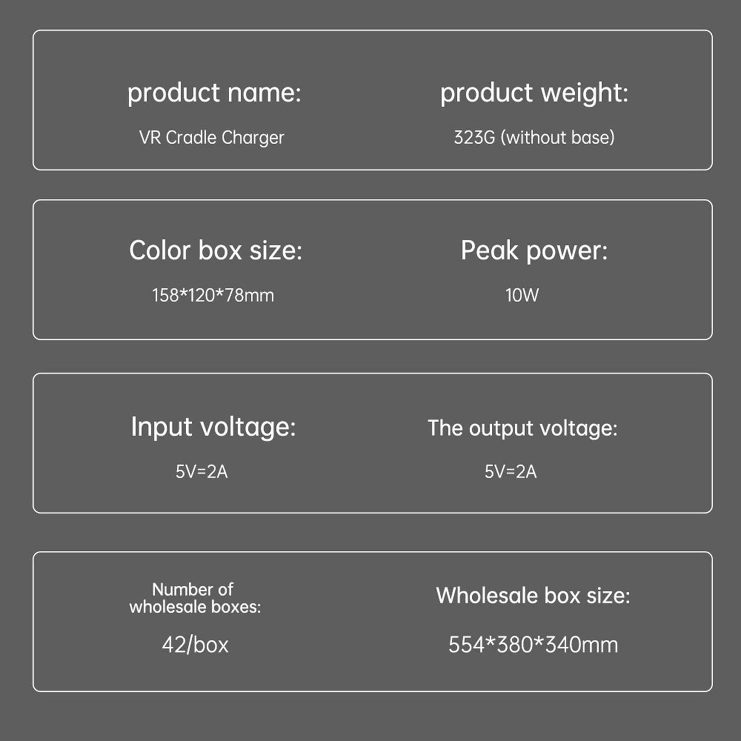Charging Dock for Quest 2 Desktop Mount Holder for Quest 2 Black