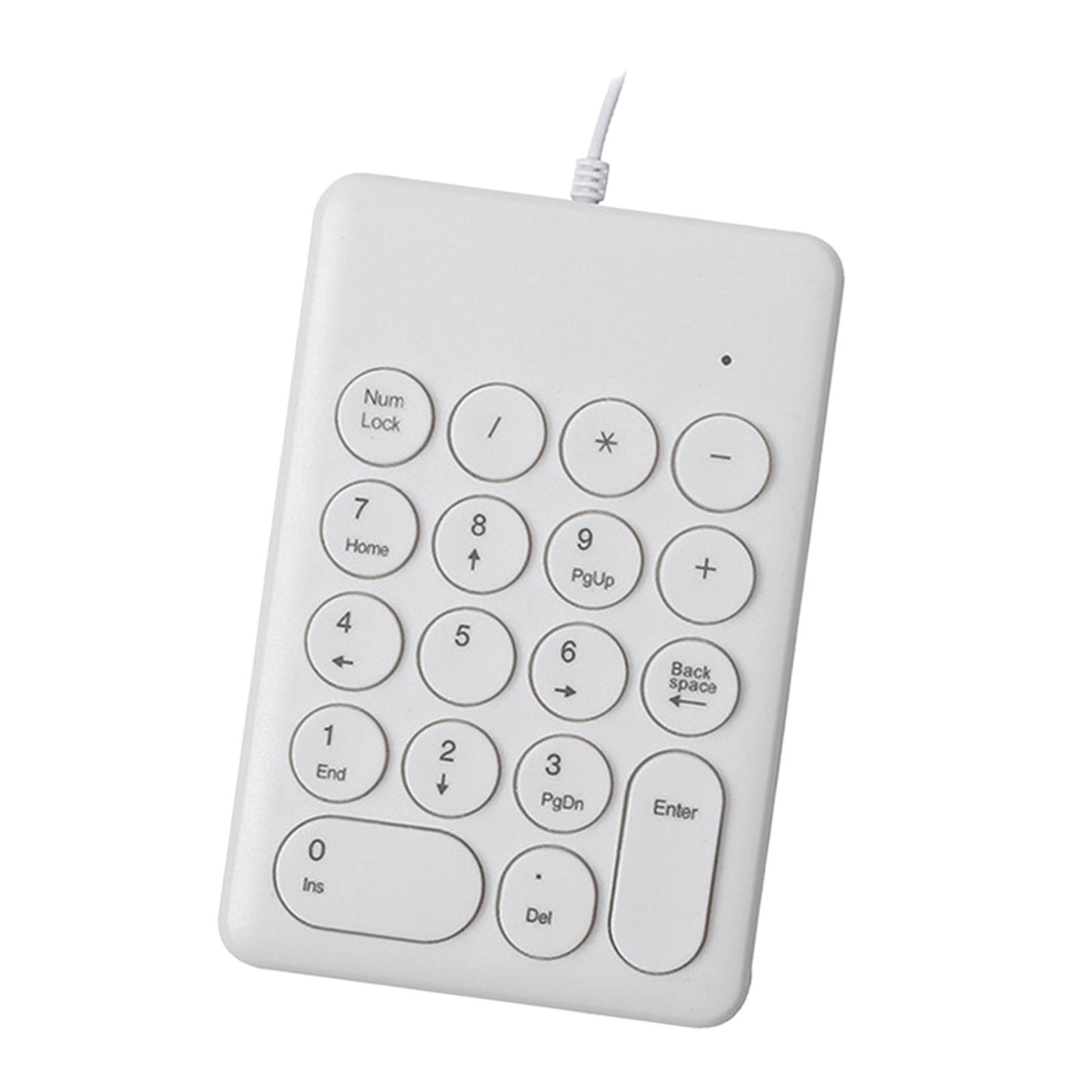 USB 18 Keys Numpad Keyboard Universal Durable Plug and Play Stylish White