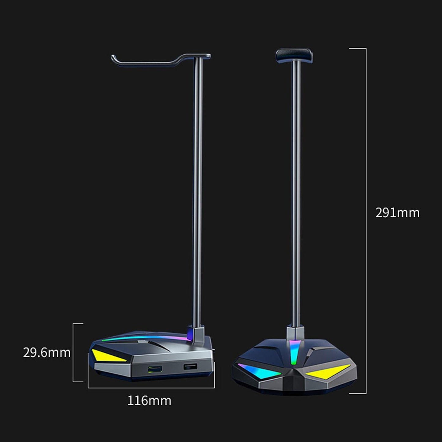 RGB Headphones Stand with RGB Light for Table PC Headphone Accessories