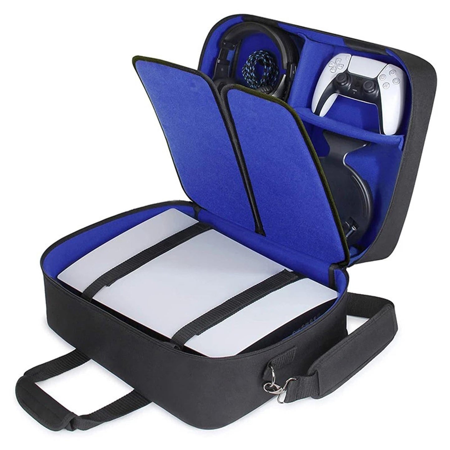 Game Console Travel Bag Carrying Case Shockproof Storage Bag Black for PS 5