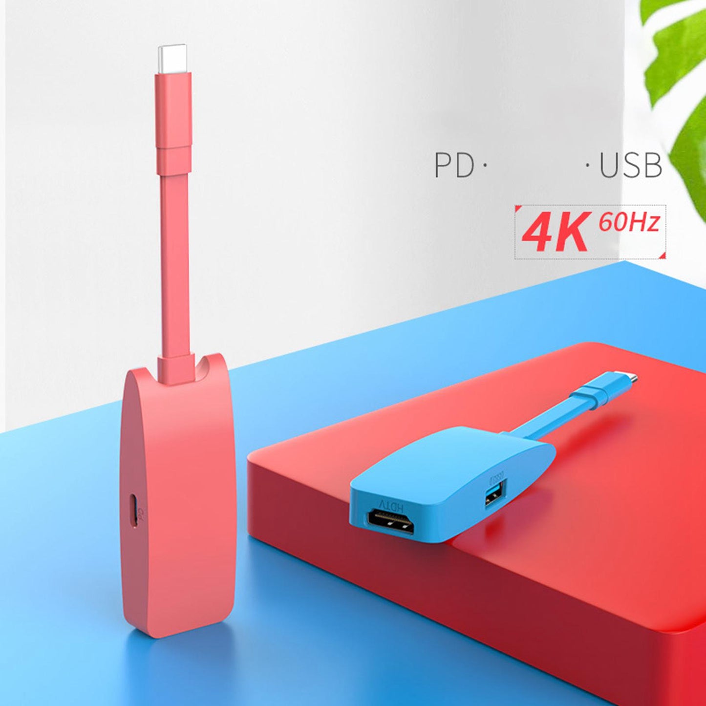 Docking Station for Switch Portable Dock Station HDMI Adapter Hub Dock Red