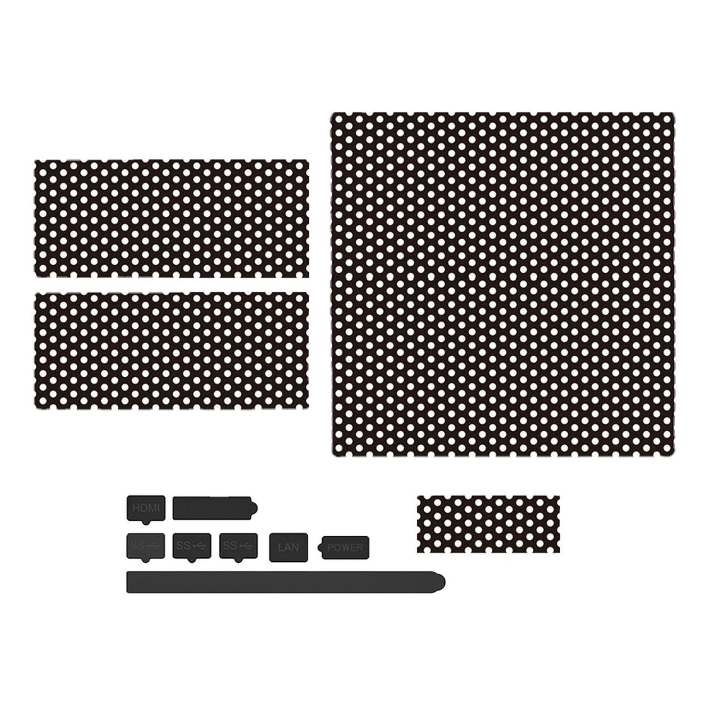 Dust Filter with 8 Rubber Thumb Grip Silicone for Series x Game Console