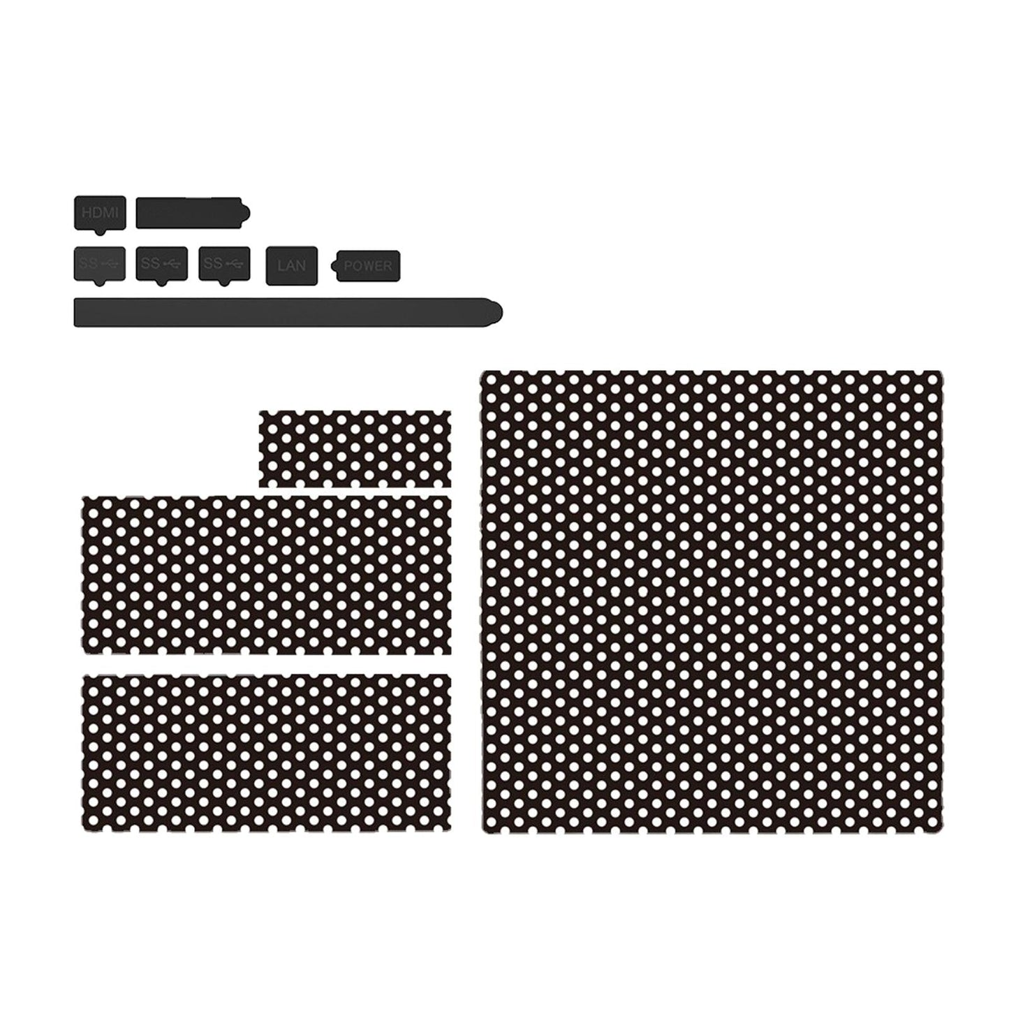 Dust Filter with 8 Rubber Thumb Grip Silicone for Series x Game Console