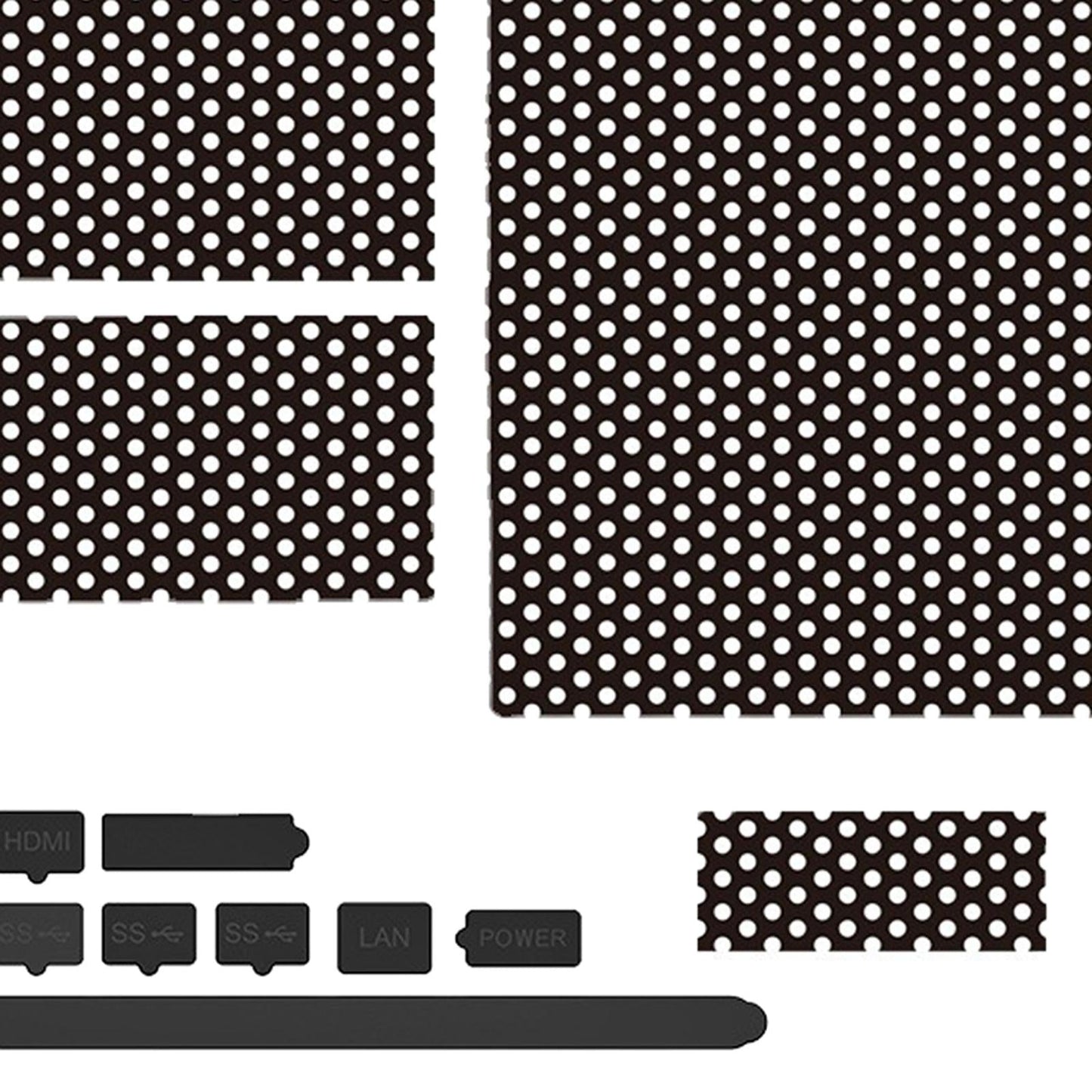 Dust Filter with 8 Rubber Thumb Grip Silicone for Series x Game Console