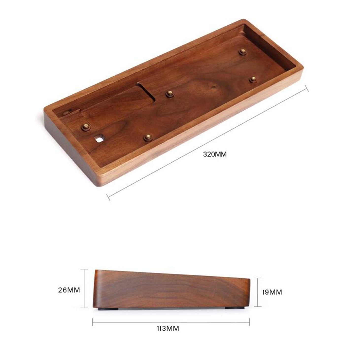 Solid Wooden Case for Anne Pro 2 Bluetooth Mechanical Keyboard Walnut