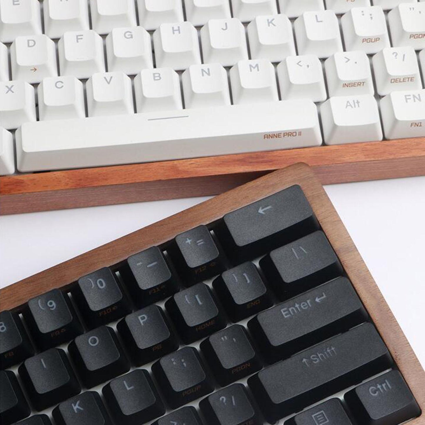 Solid Wooden Case for Anne Pro 2 Bluetooth Mechanical Keyboard Walnut