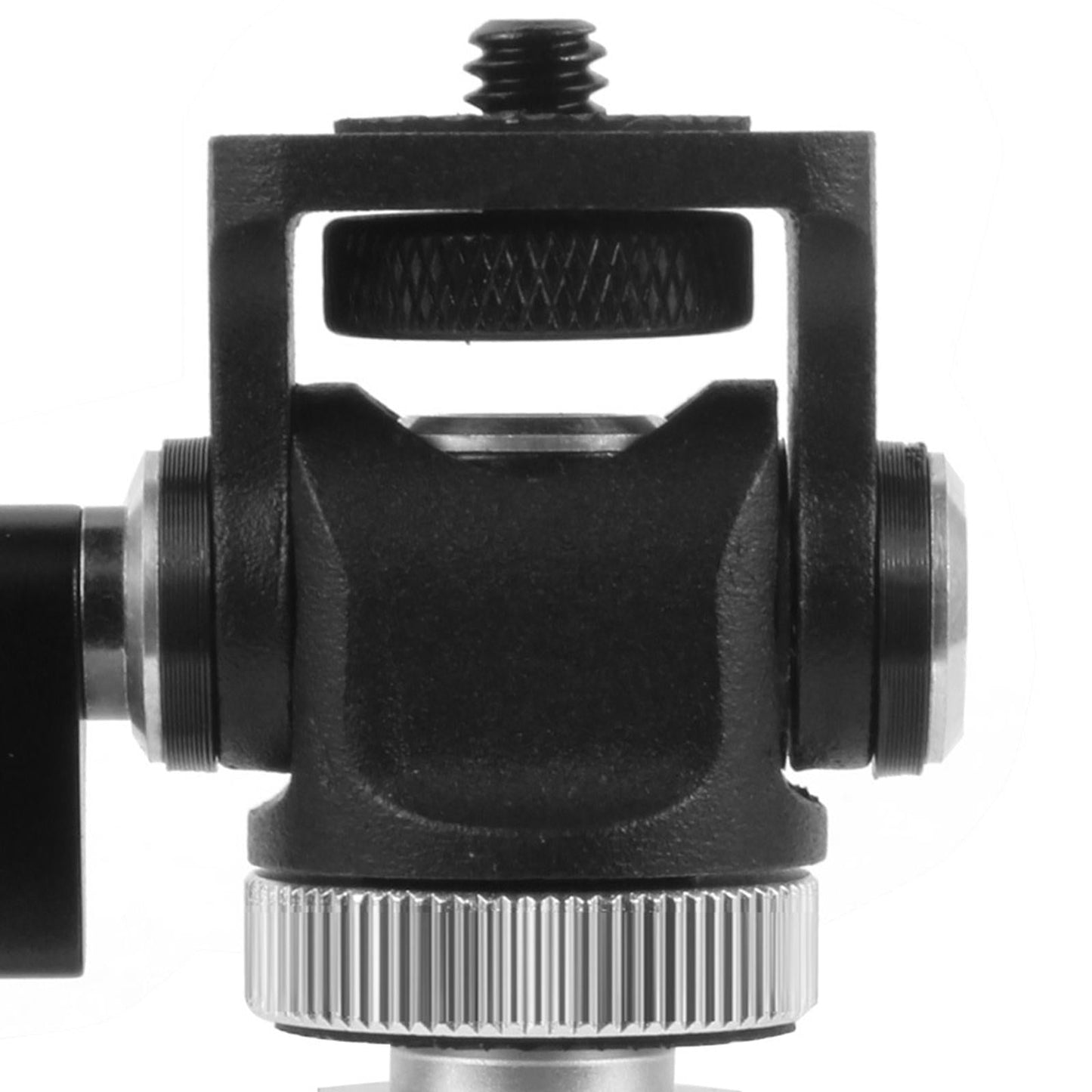 Hot Shoe Mount Adapter Rod Clamp 360 Swivel for Tripod Dsr Nikon black hand twist