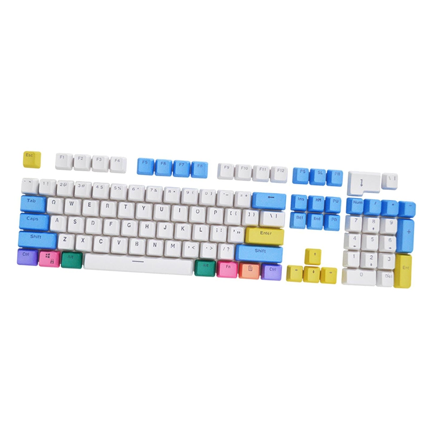 104 Pieces Mechanical Keyboard Keycaps PBT Keycap 61 87 104 Layout