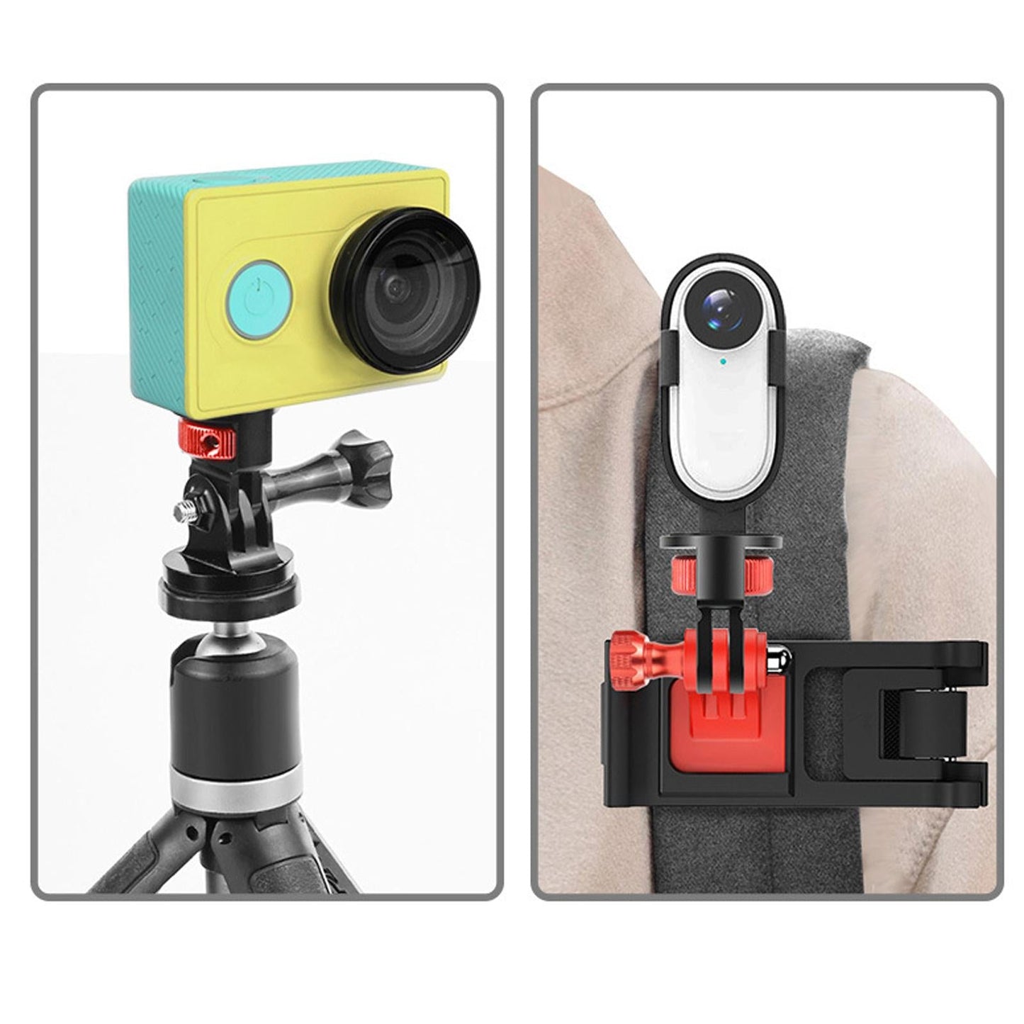 Camera Mount Adapter Lightweight Conversion Tripod Adapter for Action Camera Black Titanium