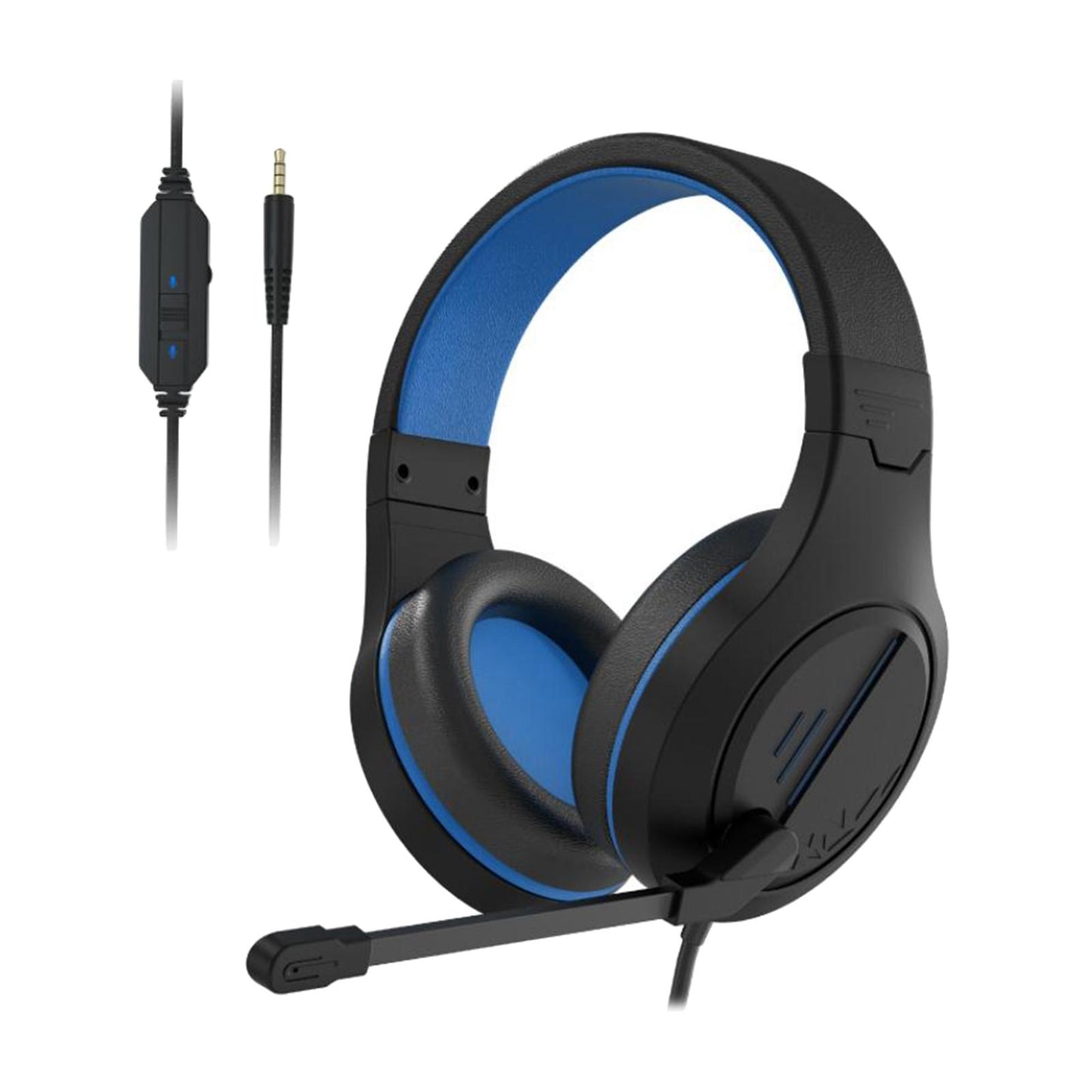 Gaming Headset Surround Sound Noise Reduction for Competition Movie Laptop Black Blue