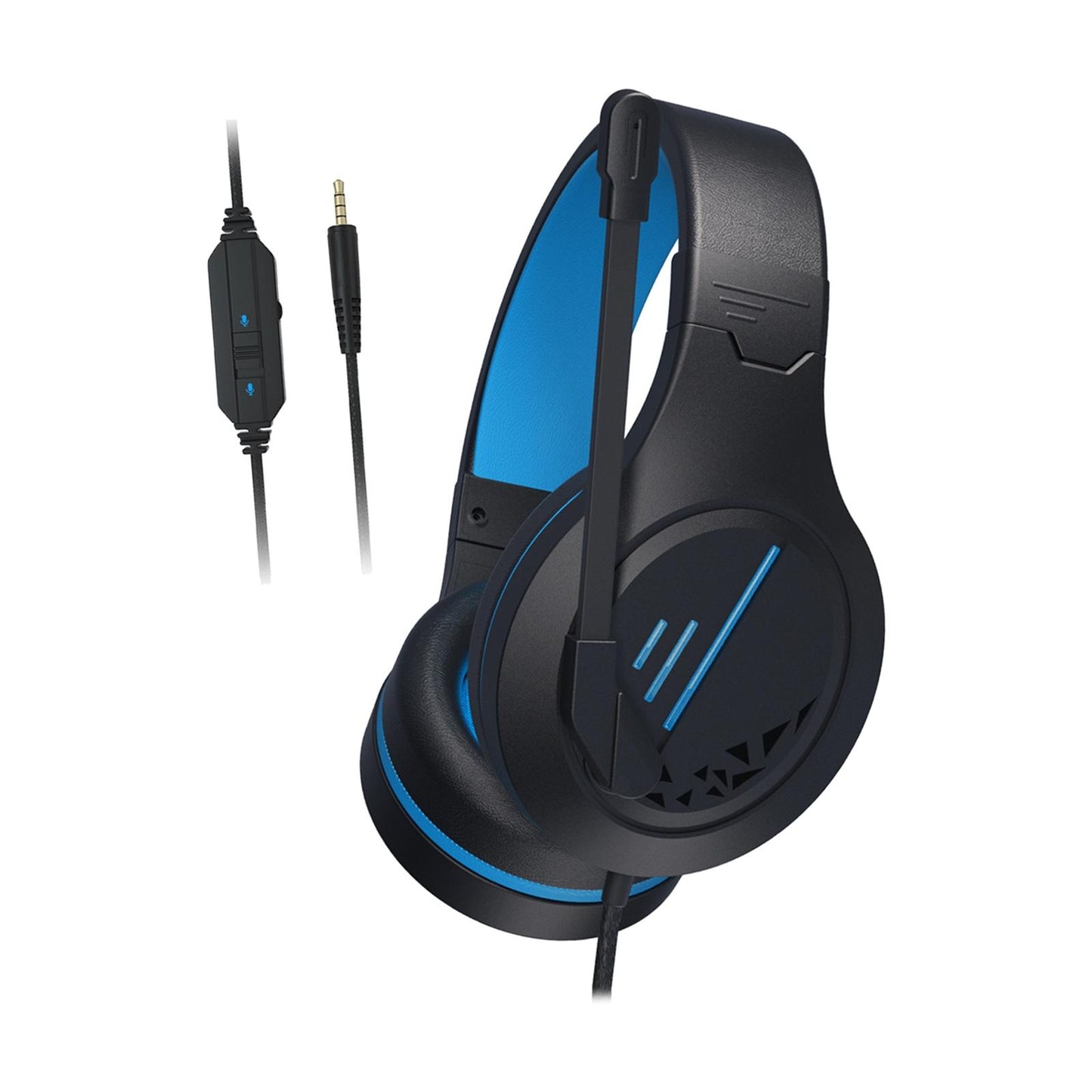 Gaming Headset Surround Sound Noise Reduction for Competition Movie Laptop Black Blue
