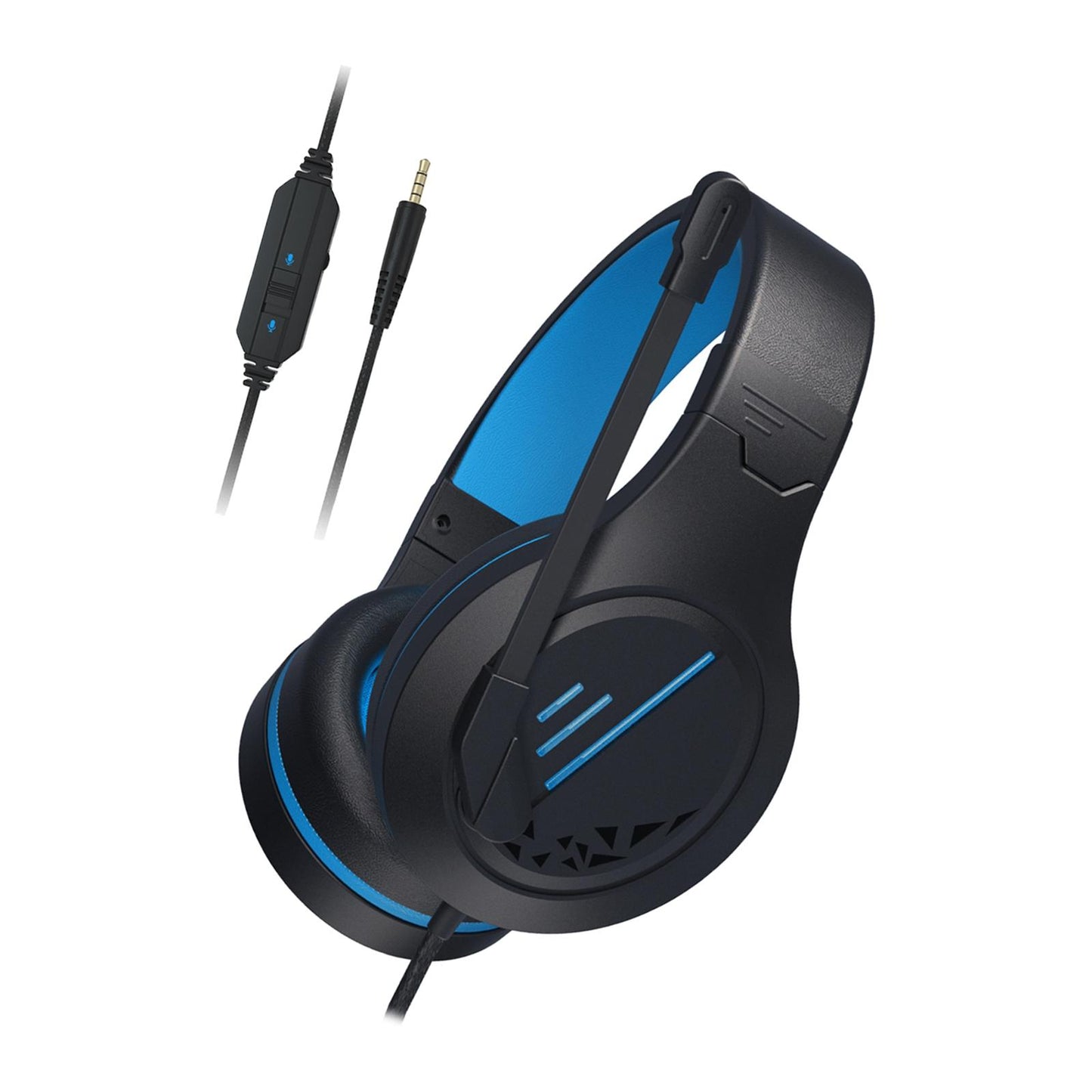 Gaming Headset Surround Sound Noise Reduction for Competition Movie Laptop Black Blue