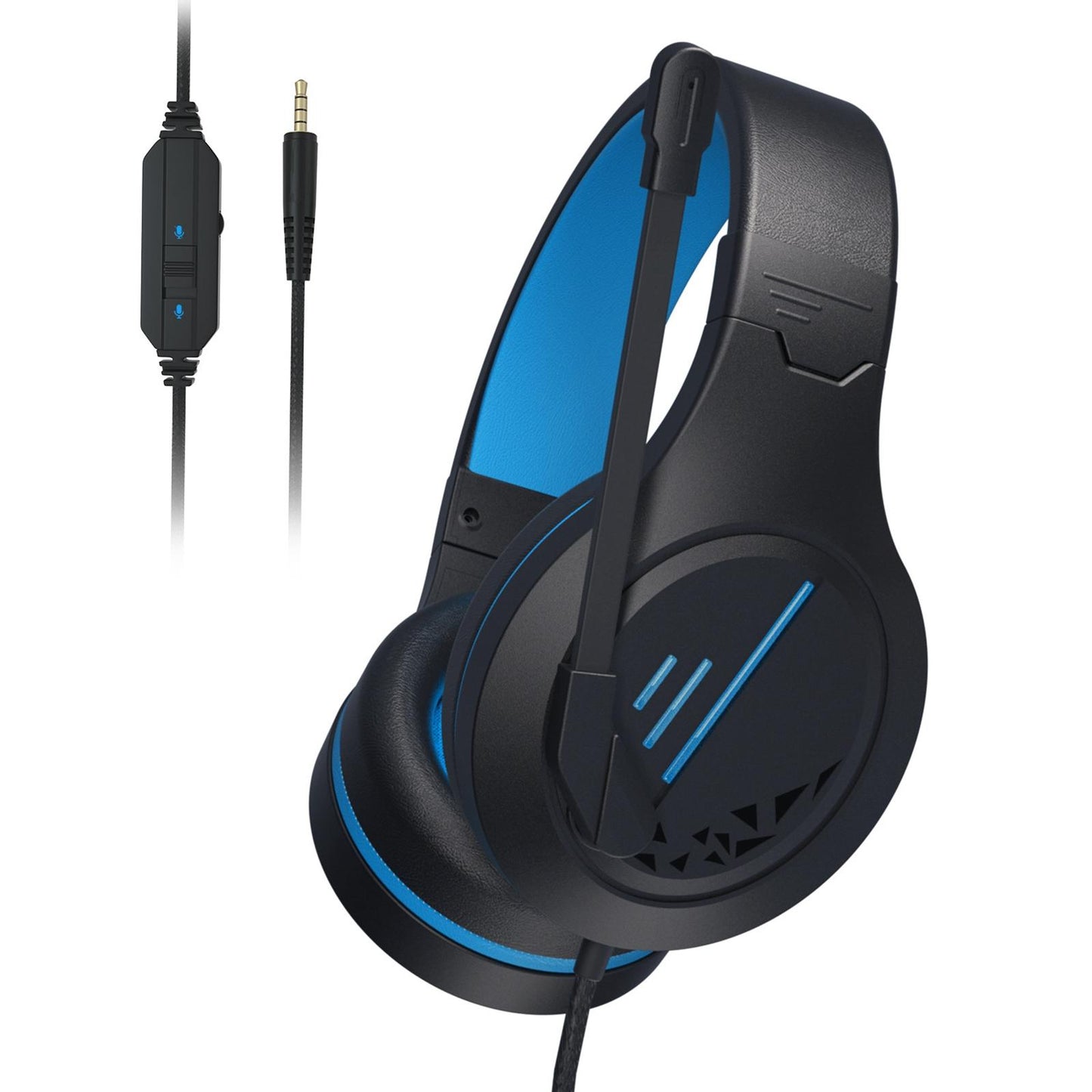 Gaming Headset Surround Sound Noise Reduction for Competition Movie Laptop Black Blue