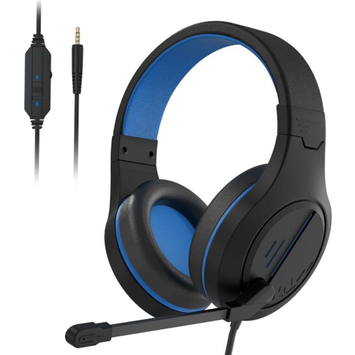 Gaming Headset Surround Sound Noise Reduction for Competition Movie Laptop Black Blue