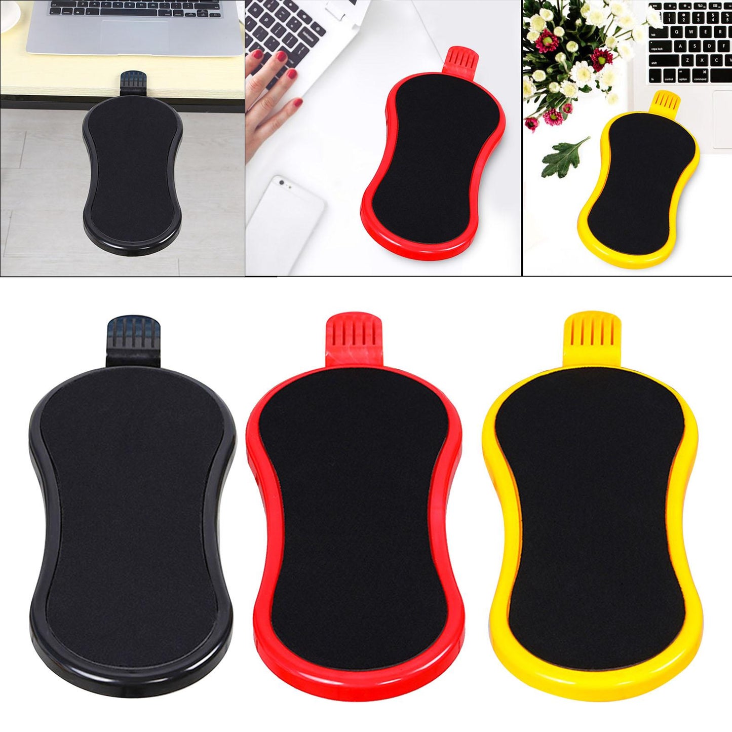 Ergonomic Computer Arm Rest Punch Free Relaxes Arm for Home Chair Table black