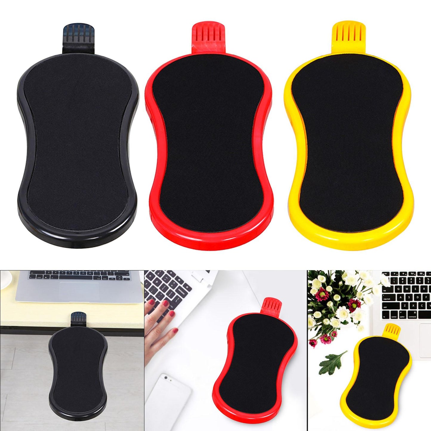 Ergonomic Computer Arm Rest Punch Free Relaxes Arm for Home Chair Table black