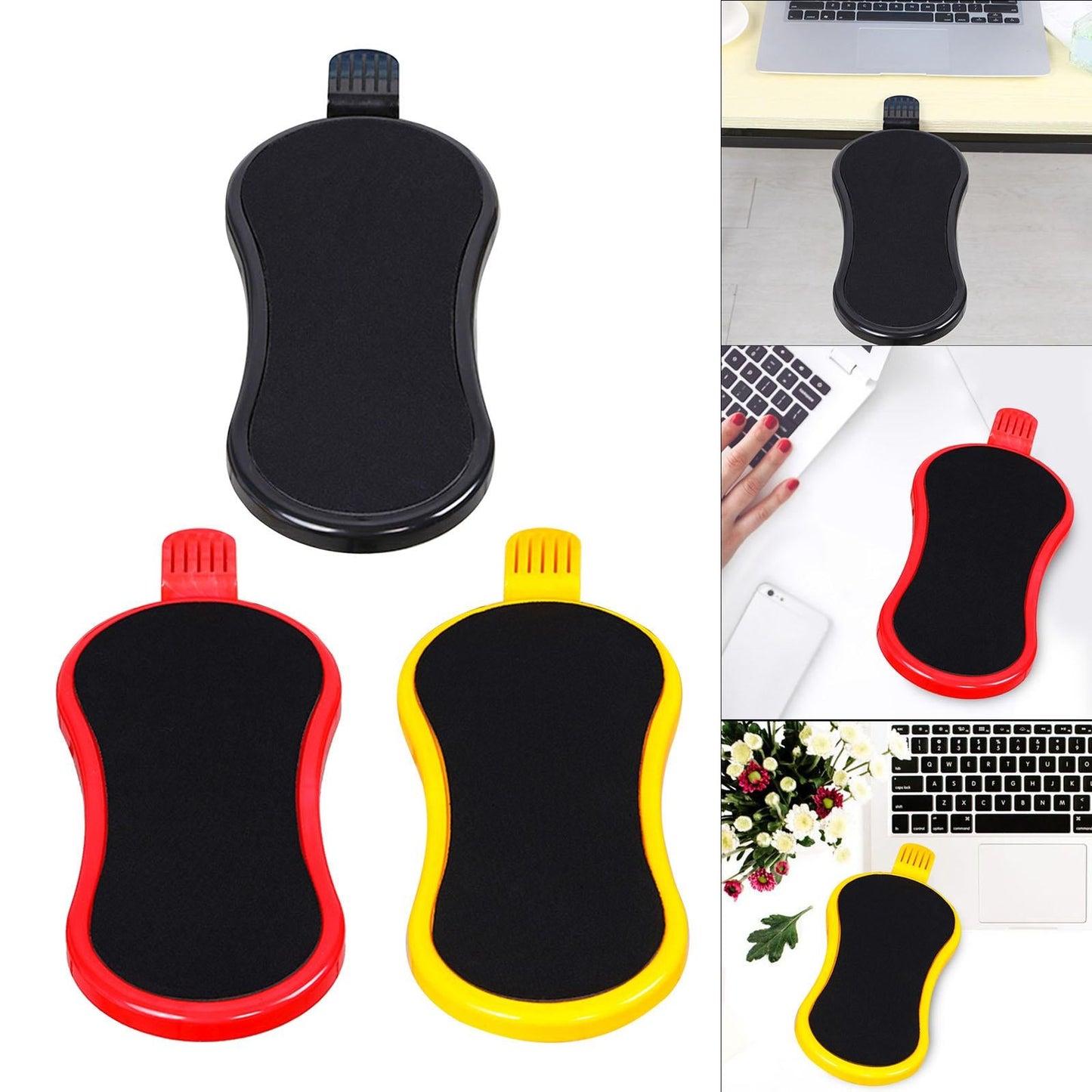 Ergonomic Computer Arm Rest Punch Free Relaxes Arm for Home Chair Table black