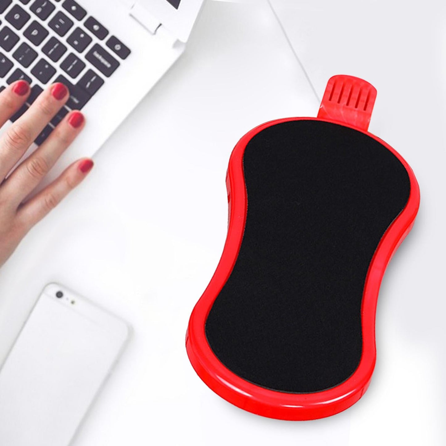 Ergonomic Computer Arm Rest Punch Free Relaxes Arm for Home Chair Table red