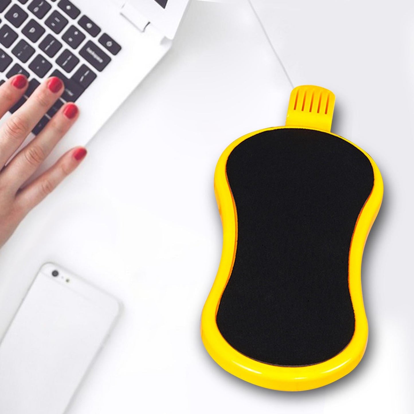 Ergonomic Computer Arm Rest Punch Free Relaxes Arm for Home Chair Table yellow