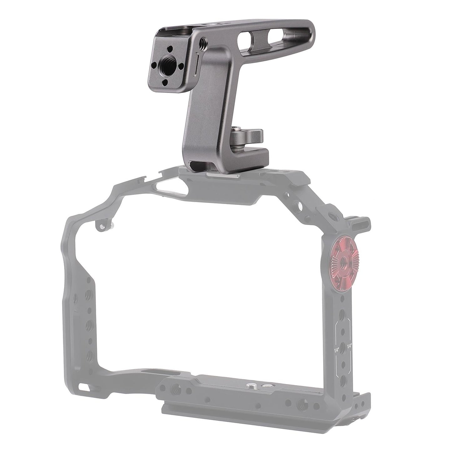 Silver Cold Shoe Mount 2x 1/4-20 and 2x 3/8"-16 for DSLR Camera Monitors"